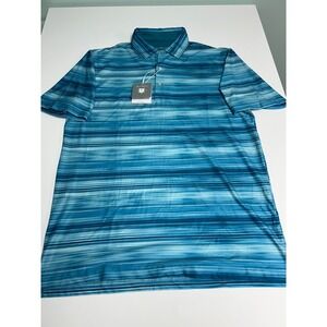 Men's Hickey Freeman, Short Sleeve Golf Polo, Polyester, Aqua , Size S, NWT